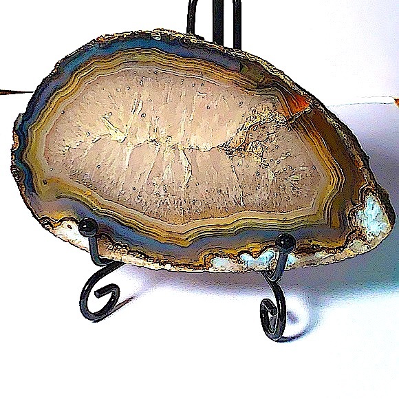 AGATE CRYSTAL SLAB DRUZY BANDED - Picture 2 of 10